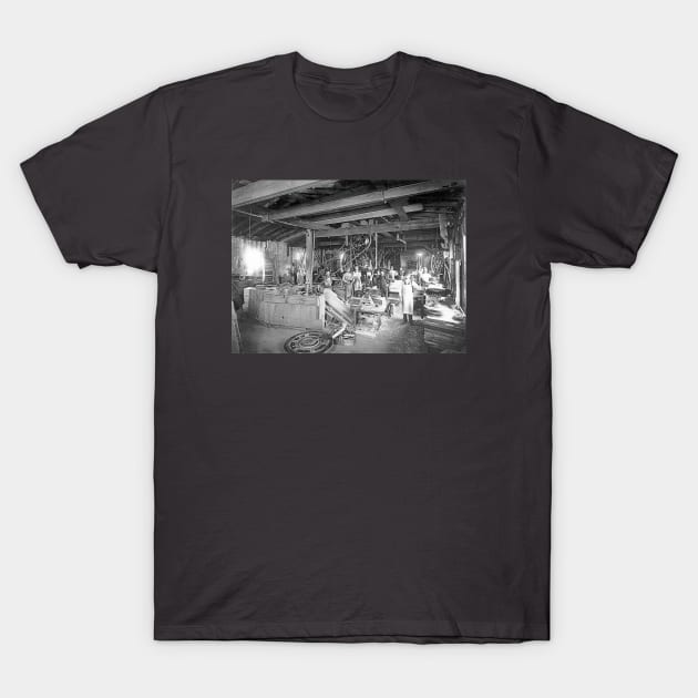 Workshop Woodworker Wood Vintage Photo T-Shirt by Vintage Photos